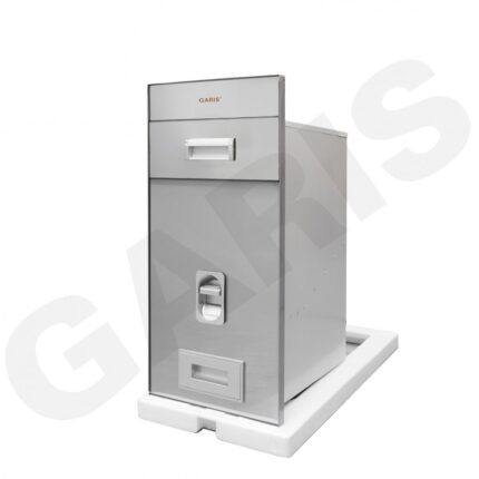 Thùng đựng gạo 15kg mặt gương GARIS GRM630 viền thép bắt cố định tủ bếp 300mm