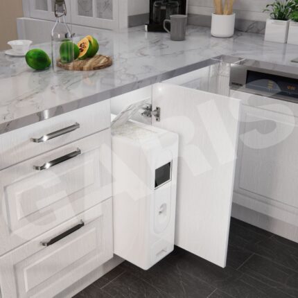 Thùng đựng gạo 15kg nhựa ABS GARIS GRP225 cánh mở lấy gạo mặt trước tủ bếp 250mm