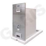 Thùng đựng gạo điện tử 15kg mặt gương GARIS MRME63 lắp thực tế tủ bếp dưới 300mm bắt cố định