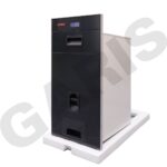 Thùng đựng gạo điện tử 15kg mặt kính đen GARIS MRBE63 lắp thực tế tủ bếp dưới 300mm