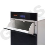 Chi tiết viền nhôm vát cạnh thùng đựng gạo điện tử 15kg mặt kính đen GARIS MRBE63