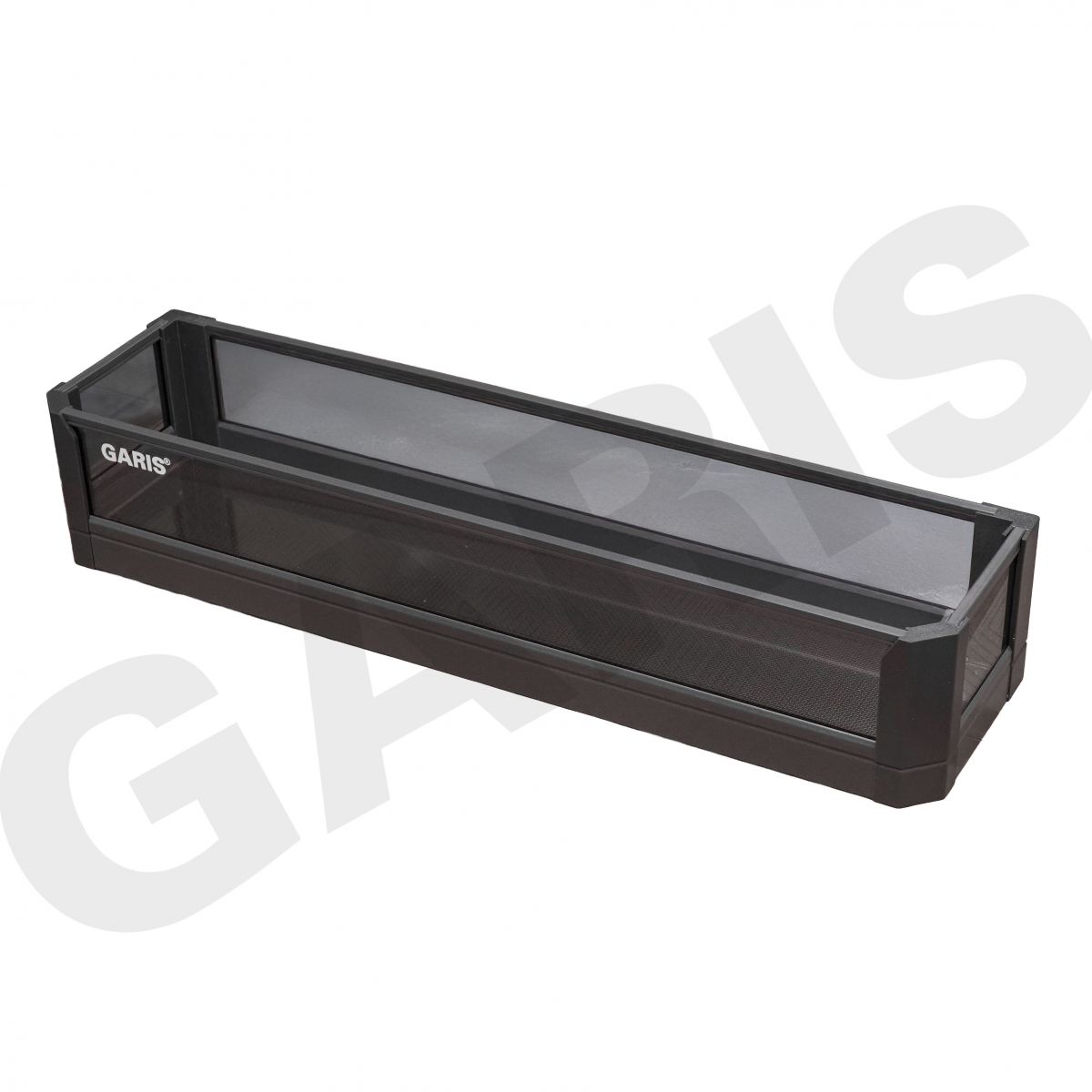 Tủ đồ khô vách kính tối GARIS GSD660 chi tiết từng tầng rổ nhôm khoang 600mm