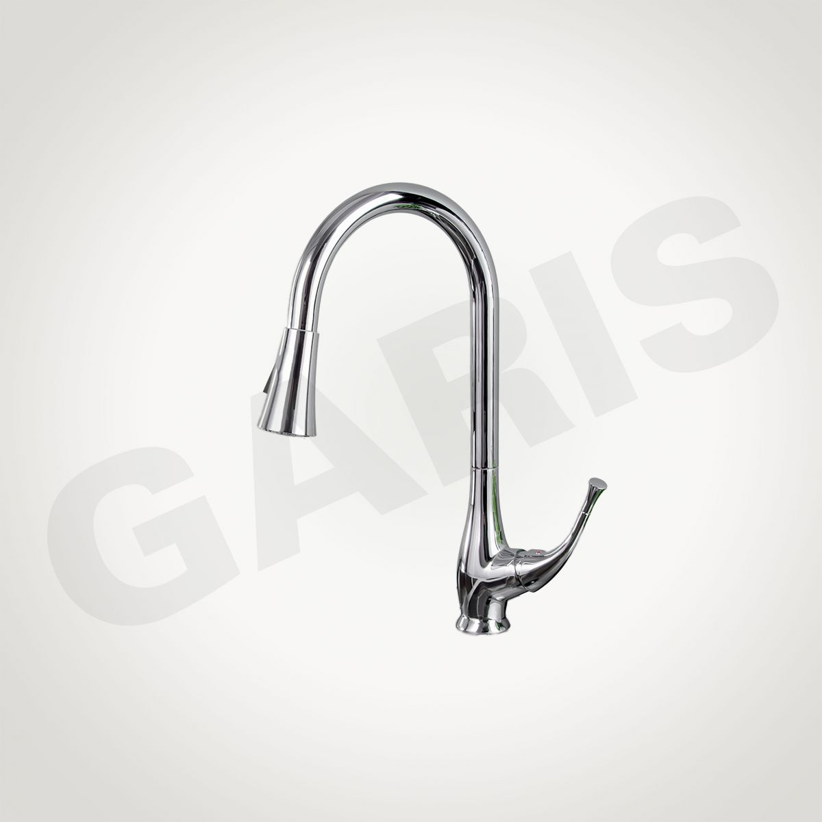 Chi tiết đầu vòi Neoperl và dây rút linh hoạt GARIS GF12P mạ PVD bóng mờ