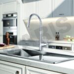 Vòi nước rửa chén nóng lạnh đồng mạ chrome GARIS GF11C nhìn tổng thể