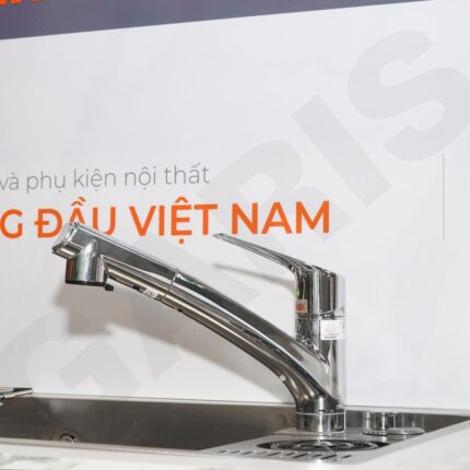 vòi rửa bát cao cấp gắn tường vs gắn chậu – so sánh lắp đặt vòi rửa bát gắn chậu KVK MF81C 2026