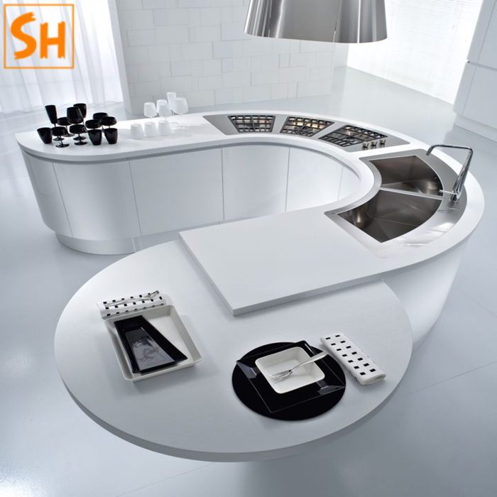 bếp đảo hình tròn – thiết kế bếp mở với đảo bếp hình tròn 2026