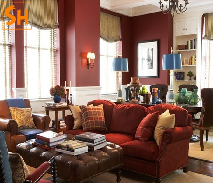 màu burgundy nội thất – phối màu burgundy cho không gian nội thất sang trọng 2026