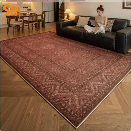 Thảm phong cách Ba Tư tông đỏ vintage LN7192