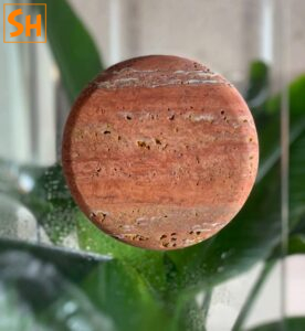 Tay nắm cửa kính bằng đá travertine đỏ tự nhiên GD3108 14