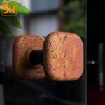 Tay nắm cửa kính bằng đá travertine đỏ tự nhiên GD3108 – ảnh 8