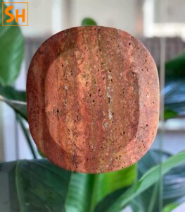 Tay nắm cửa kính bằng đá travertine đỏ tự nhiên GD3108 4