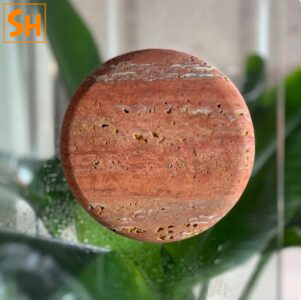 Tay nắm cửa kính bằng đá travertine đỏ tự nhiên GD3108 6