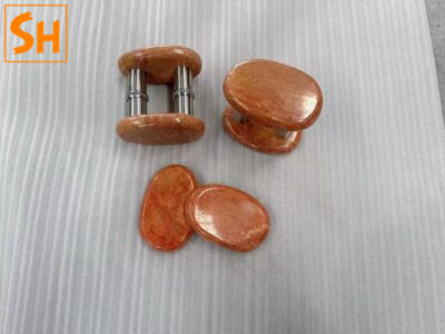 Tay nắm cửa kính bằng đá travertine đỏ tự nhiên GD3108 9