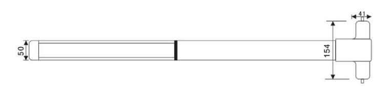 Chi tiết núm vặn điều khiển thanh thoát hiểm thép sơn tĩnh điện IMUNDEX 707.79.950