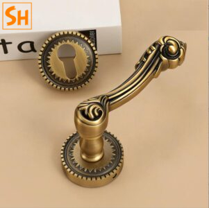 Khóa cửa đôi và đơn cổ điển kiểu Pháp YF3971 3
