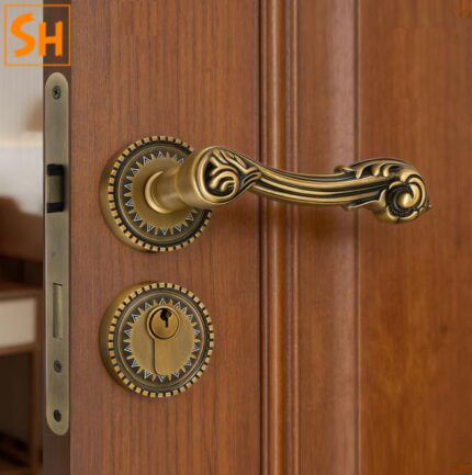 Khóa cửa đôi và đơn cổ điển kiểu Pháp YF3971