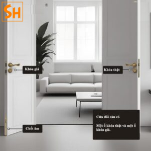 Khóa cửa đôi và đơn cổ điển kiểu Pháp YF3971 1