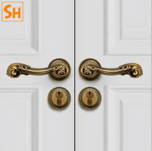 Khóa cửa đôi và đơn cổ điển kiểu Pháp YF3971 6
