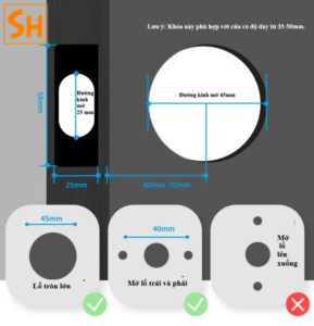 Khóa cửa phòng không tay gạt hiện đại YA4108 5