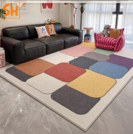 Thảm phòng khách đa sắc phong cách hiện đại LN6510