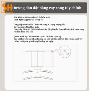 Phụ kiện ray trượt cửa lùa cong uốn lượn độc đáo YG280 3