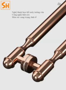 Tay nắm cửa đi inox 304 tối giản hiện đại GD1209 2