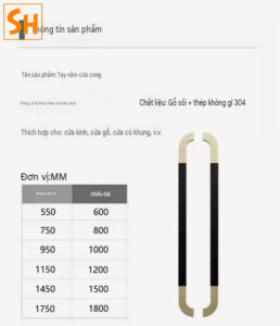 Tay nắm cửa gỗ khắc tên theo yêu cầu quán cà phê trà sữa GD0909 3