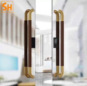 Tay nắm cửa gỗ khắc tên theo yêu cầu quán cà phê trà sữa GD0909 6