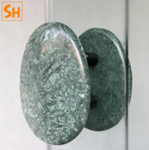 Tay nắm cửa kính bán nguyệt oval bằng đá cẩm thạch GD668 5