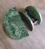 Tay nắm cửa kính bán nguyệt oval bằng đá cẩm thạch GD668 – ảnh 2