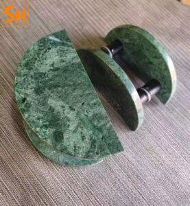 Tay nắm cửa kính bán nguyệt oval bằng đá cẩm thạch GD668 7