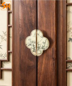 Tay nắm tủ ngăn kéo cỏ bốn lá họa tiết cổ điển Trung Hoa YJ5697 9