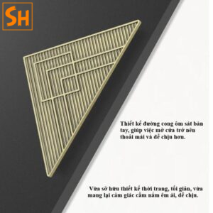 Tay nắm cửa hình học phong cách Á Đông XH4364 7
