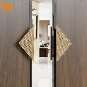 Tay nắm cửa hình học phong cách Á Đông XH4364 10