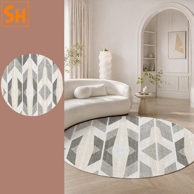 Thảm tròn trang trí sảnh chờ hiện đại TY0217 03 Thảm tròn trang trí sảnh chờ hiện đại TY0217