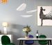 Đèn thả trần acrylic hình chiếc lá rơi sáng tạo RND237